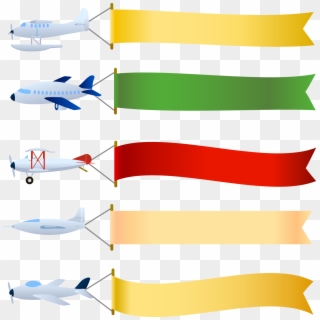 Graphics Vector Banner - Airplane With Banner Png, Transparent Png