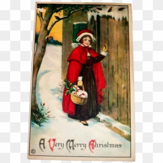 A Very Merry Christmas Postcard - Poster, HD Png Download