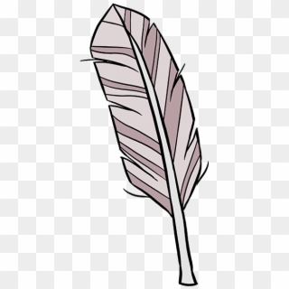 Drawing Feather Simple - Feather Drawings, HD Png Download