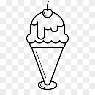 Ice Cream Sundae Coloring Page - Internet Logo Transparent Background, HD Png Download