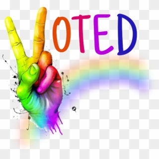#voted #vote #votingstickers #comments #slogan #sticker - Graphic Design, HD Png Download