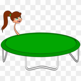 Trampoline Clipart - Transparent Jumping On Trampoline, HD Png Download