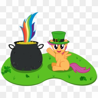 Stabzor, Clover, Cute, Cutealoo, Hat, Pot Of Gold, - Pot Of Gold At The End, HD Png Download