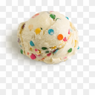 Cake Mix Ice Cream Scooped - Scooped Ice Cream With Sprinkles, HD Png Download