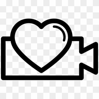 Video Symbol With Heart Shape Comments - Icon Video Love Png, Transparent Png