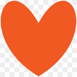 Orange Color Heart Shape, HD Png Download