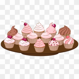 Bake Sale Clip Art Of A Cupcake With Sprinkles Cake - Cupcake Vector, HD Png Download