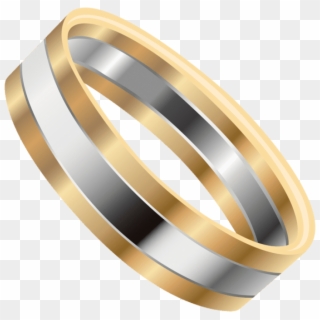 Gold Silver Wedding Ring Png Clip Art Image - Bangle, Transparent Png