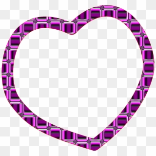 Heart Shaped Clipart Purple - Heart Frame, HD Png Download