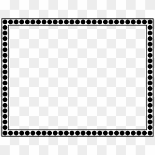 Black And White Frame Png - Black And White Border Spotty, Transparent Png
