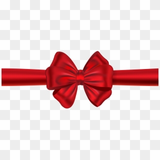 Transparent Background Christmas Ribbon Clip Art Merry - Red Ribbon Bow Png, Png Download