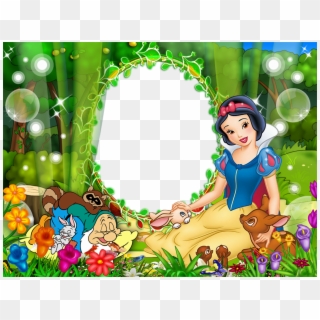 Picture Borders, Disney Frames, Birthday Frames, Png - Snow White And The Seven Dwarfs Frame Png, Transparent Png