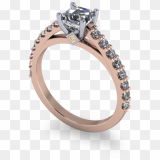 Svg Custom Rings Durham Kt Ascher Cut Diamond - Engagement Ring, HD Png Download
