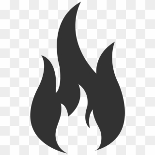 Fire Png Black - Black And White Fire Png, Transparent Png
