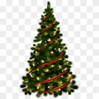Free Png Large Transparent Christmas Tree With Red - Christmas Tree No Background, Png Download