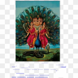 According To 'aumaram Lord kanda Is The Supreme God - Raja Ravi Varma Murugan Print, HD Png Download
