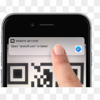 At A Qr Code, And Then Tap On The Notification That - Iphone, HD Png Download