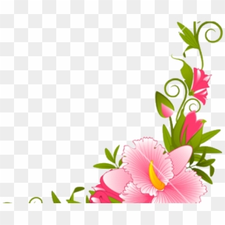 Flowers Vectors Clipart Music - Flower Border Design Png Hd, Transparent Png