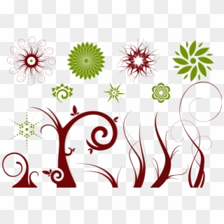 Flowers Vectors Clipart Swirl - Free Vector Flowers, HD Png Download
