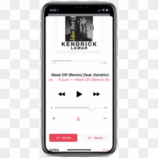 Apple Music Shuffle - Music On Iphone X, HD Png Download