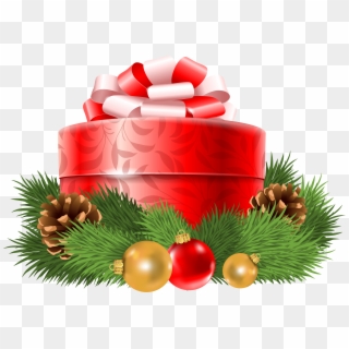 Free Png Transparent Christmas Red Gift Decor Png - Transparent Christmas Gift Box Png, Png Download