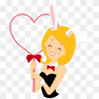 Girl Bunny Heart Icon - Bunny Girl Icon, HD Png Download