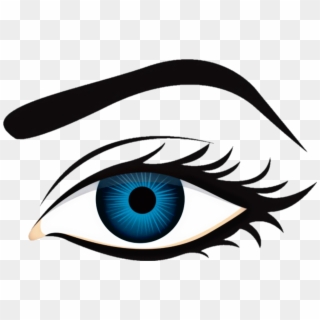 Eye Makeup Blue Sticker Fantasy Eyebrow Beauty Colors - Kaş Vektör, HD Png Download