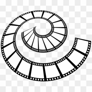 Film Black And White Hubpicture Pin Ⓒ - Film Strip Circle Png, Transparent Png