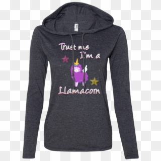 Trust Me I'm A Llama Unicorn Ls T-shirt Hoodie - T-shirt, HD Png Download