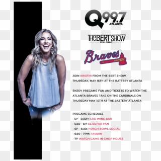 Pre Game Fun With Kristin From The Bert Show - Atlanta Braves, HD Png Download