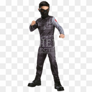 Kids Winter Soldier Jumpsuit Costume - Black Panther Kids Costume, HD Png Download