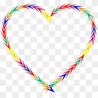 Heart Arrow Computer Icons Feather Love - Heart Colorful Transparent, HD Png Download