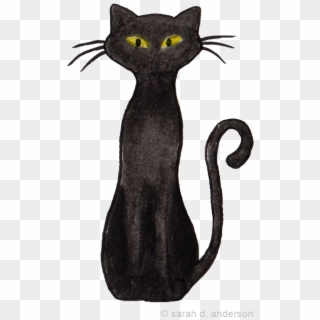 Free Halloween Clip Art ~fugue~ - Black Cat, HD Png Download - 500x719 ...