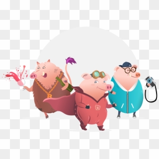 Hog-squad - Cartoon, HD Png Download