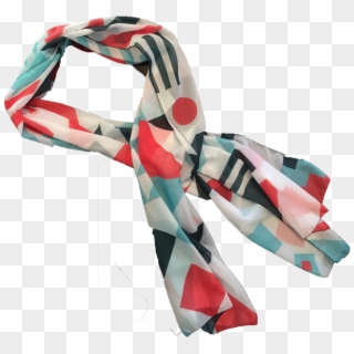 Geometric Sheer Poly Scarf , Png Download - Silk, Transparent Png