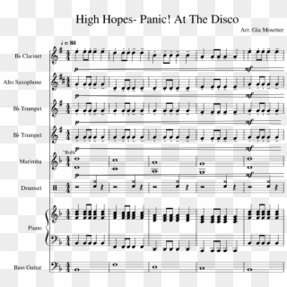 High Hopes Panic At The Disco - Sheet Music, HD Png Download