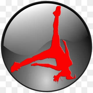 Red Aerial Button Icon Black Tumble & Stunt Institute - Stretching, HD Png Download