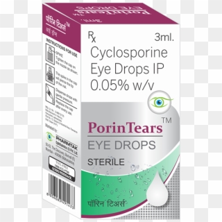Porin Tears Eye Drops - Box, HD Png Download