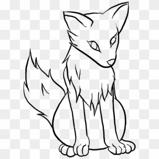 Anime Wolves To Draw - Easy Cute Wolf Drawings, HD Png Download