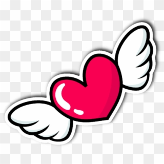 Heart With Wings - Heart With Wings Stickers, HD Png Download