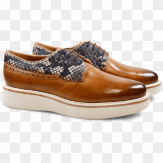 Derby Shoes Molly 4 Crust Sand Italian Snake Brown - Slip-on Shoe, HD Png Download