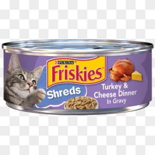 Friskies Savory Shreds Turkey And Cheese Dinner In - Friskies Canned Cat Food Cheese, HD Png Download