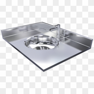 Stainless Steel Vanity Top With Integrally Welded Sink - Kitchen Sink, HD Png Download