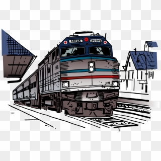 Train Rail Transport Railroad - Tren Animacion, HD Png Download