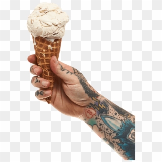 Land Vector Ice Cream - Ice Cream Hand Png, Transparent Png