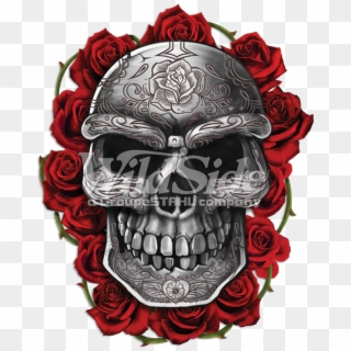 Demon Face - Skulls And Roses Png, Transparent Png