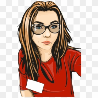 Girl With Glasses Png - Avatar Woman, Transparent Png