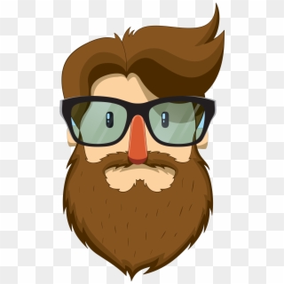 Beard Man Clip Art Bearded With Glasses - Man With Beard Clipart, HD Png Download
