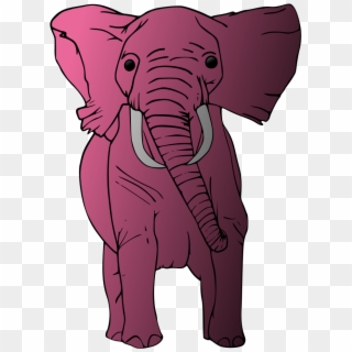Pink Elephant Royalty Free Clipart, Pink Elephant, - Indian Elephant, HD Png Download