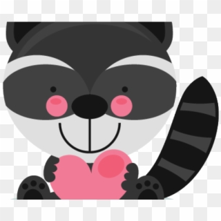 Racoon Clipart Camping - Valentine Animals Clip Art, HD Png Download